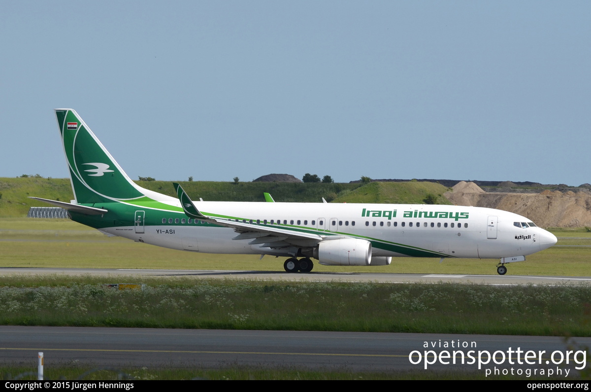 YI-ASI - Iraqi Airways Boeing 737-81Z(WL) at Copenhagen Airport, Kastrup Airport (CPH/EKCH) taken by Jürgen Hennings | openspotter.org | ID: 32470