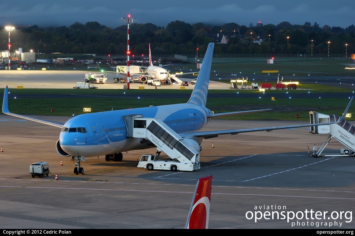OO-TUC - Jetairfly Boeing 767-341(ER) at Düsseldorf International Airport (DUS/EDDL) taken by Cedric Polan | openspotter.org | ID: 4760