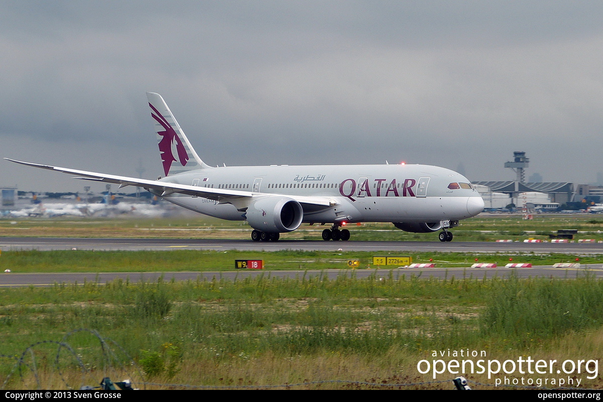 A7-BCA - Qatar Airways Boeing 787-881 Dreamliner at Frankfurt International Airport (FRA/EDDF) taken by Sven Grosse | openspotter.org | ID: 8959