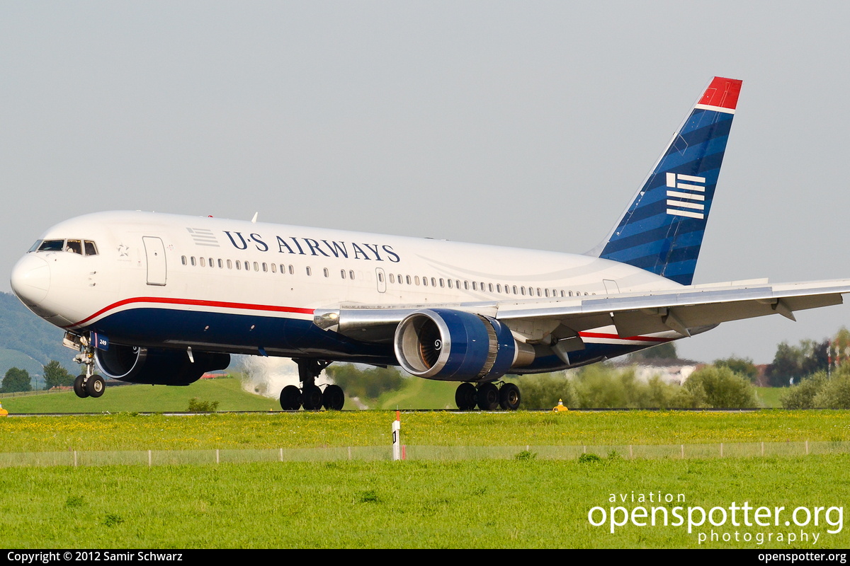 N249AU - US Airways Boeing 767-201(ER) at Zurich International Airport (ZRH/LSZH) taken by Samir Schwarz | openspotter.org | ID: 3976