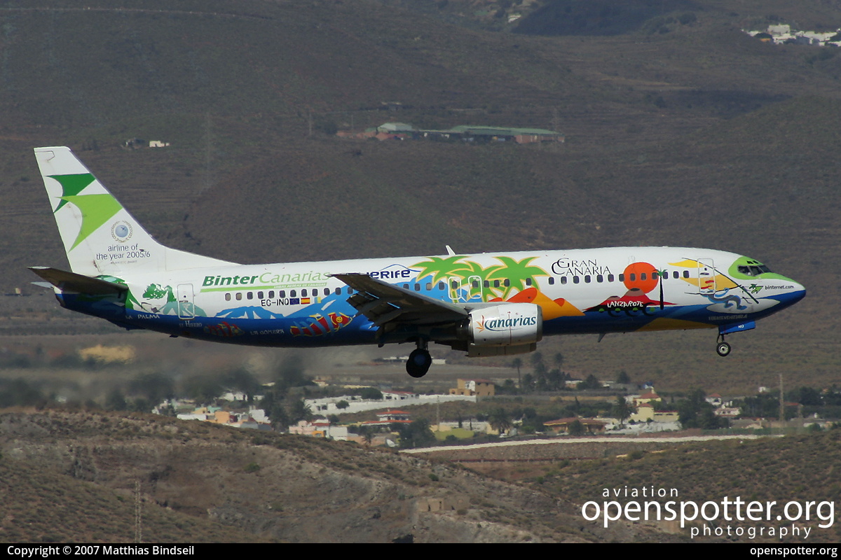 EC-INQ - Binter Canarias Boeing 737-4Q8 at Gran Canaria International Airport (LPA/GCLP) taken by Matthias Bindseil | openspotter.org | ID: 16719