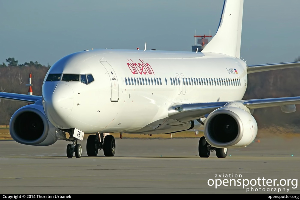 D-AHFS - Air Berlin Boeing 737-8K5(WL) at Cologne Bonn Airport (Köln/Bonn - Konrad Adenauer) (CGN/EDDK) taken by Thorsten Urbanek | openspotter.org | ID: 12528