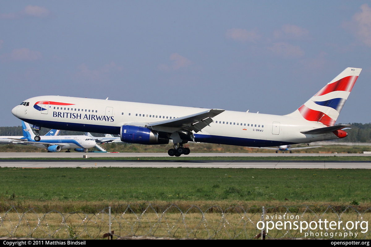 G-BNWU - British Airways Boeing 767-336(ER) at Domodedovo International Airport (DME/UUDD) taken by Matthias Bindseil | openspotter.org | ID: 2578