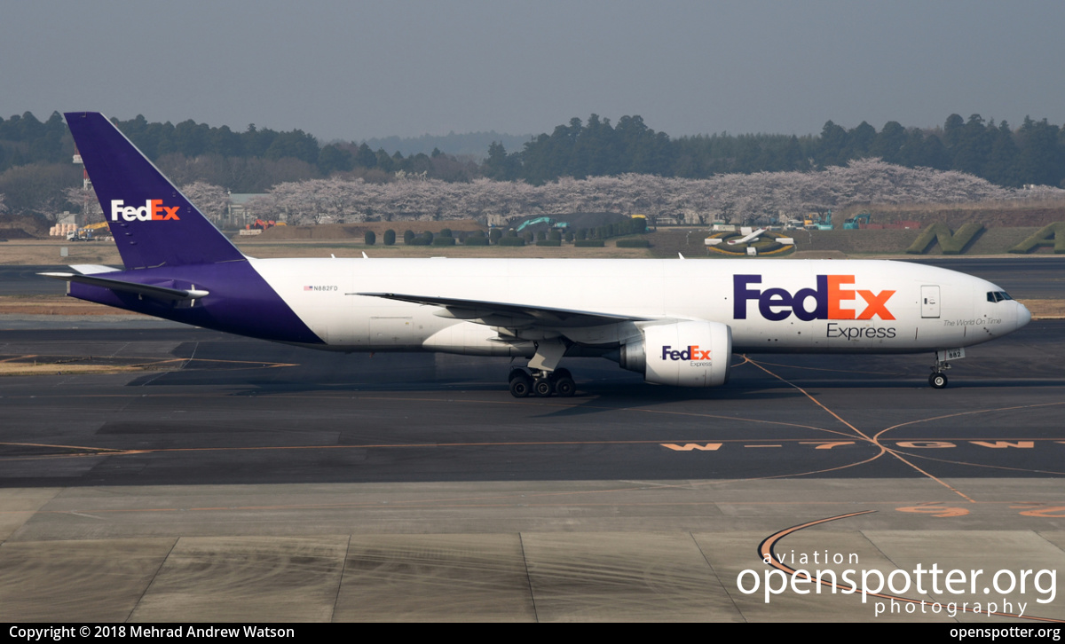 N882FD - Federal Express Boeing 777-F28 at Narita International Airport (formerly New Tokyo International) (NRT/RJAA) taken by Mehrad Andrew Watson | openspotter.org | ID: 52752