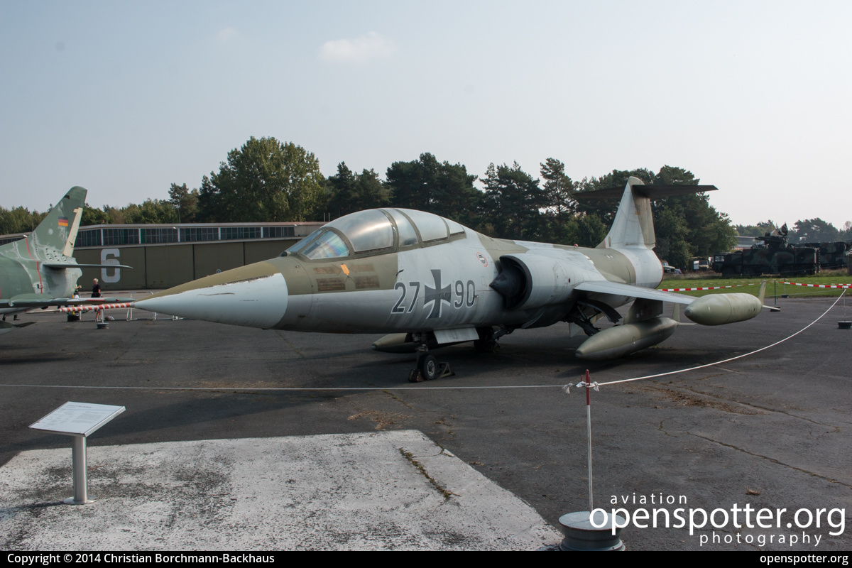 27+90 - Luftwaffe (German Air Force) Lockheed TF-104G Starfighter at RAF Gatow (GWW/EDBG) taken by Christian Borchmann-Backhaus | openspotter.org | ID: 42359