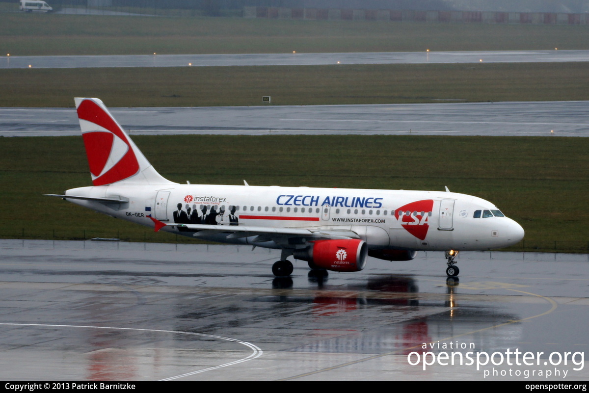 OK-OER - Czech Airlines Airbus A319-112 at Brussels Airport (Zaventem Airport) (BRU/EBBR) taken by Patrick Barnitzke | openspotter.org | ID: 7625