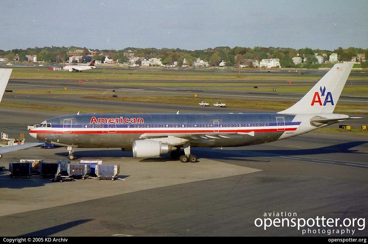N80084 - American Airlines Airbus A300B4-605R at Logan International Airport (BOS/KBOS) taken by KD Archiv | openspotter.org | ID: 61029