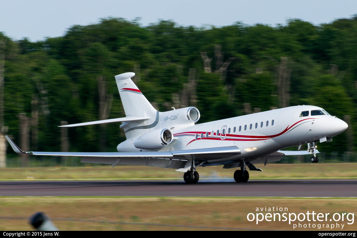 VP-CUH - Volkswagen Air Service Dassault Falcon 7X at Braunschweig-Wolfsburg Regional Airport (BWE/EDVE) taken by Jens W. | openspotter.org | ID: 23364