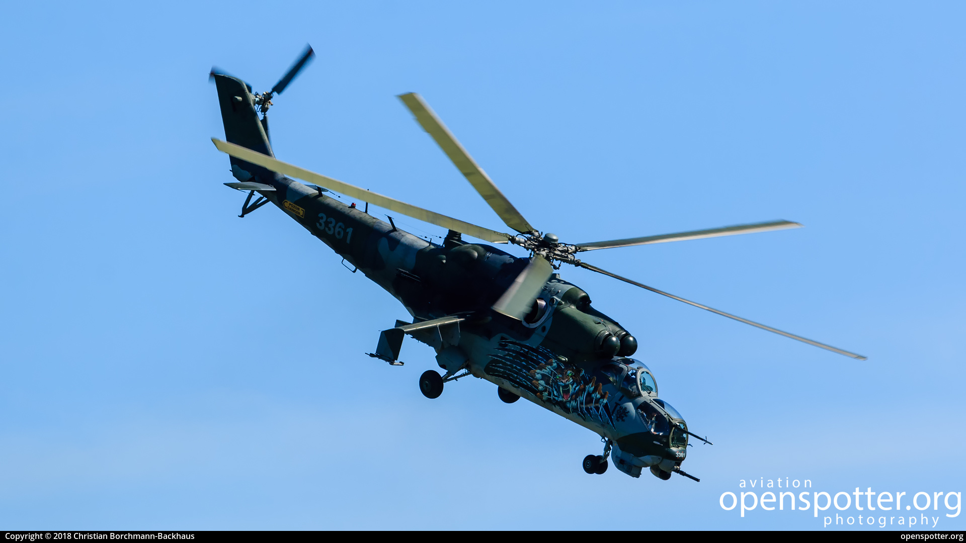 3361 - Czech Air Force Mil Mi-35 Hind at Poznan-Lawica (POZ/EPPO) taken by Christian Borchmann-Backhaus | openspotter.org | ID: 58828