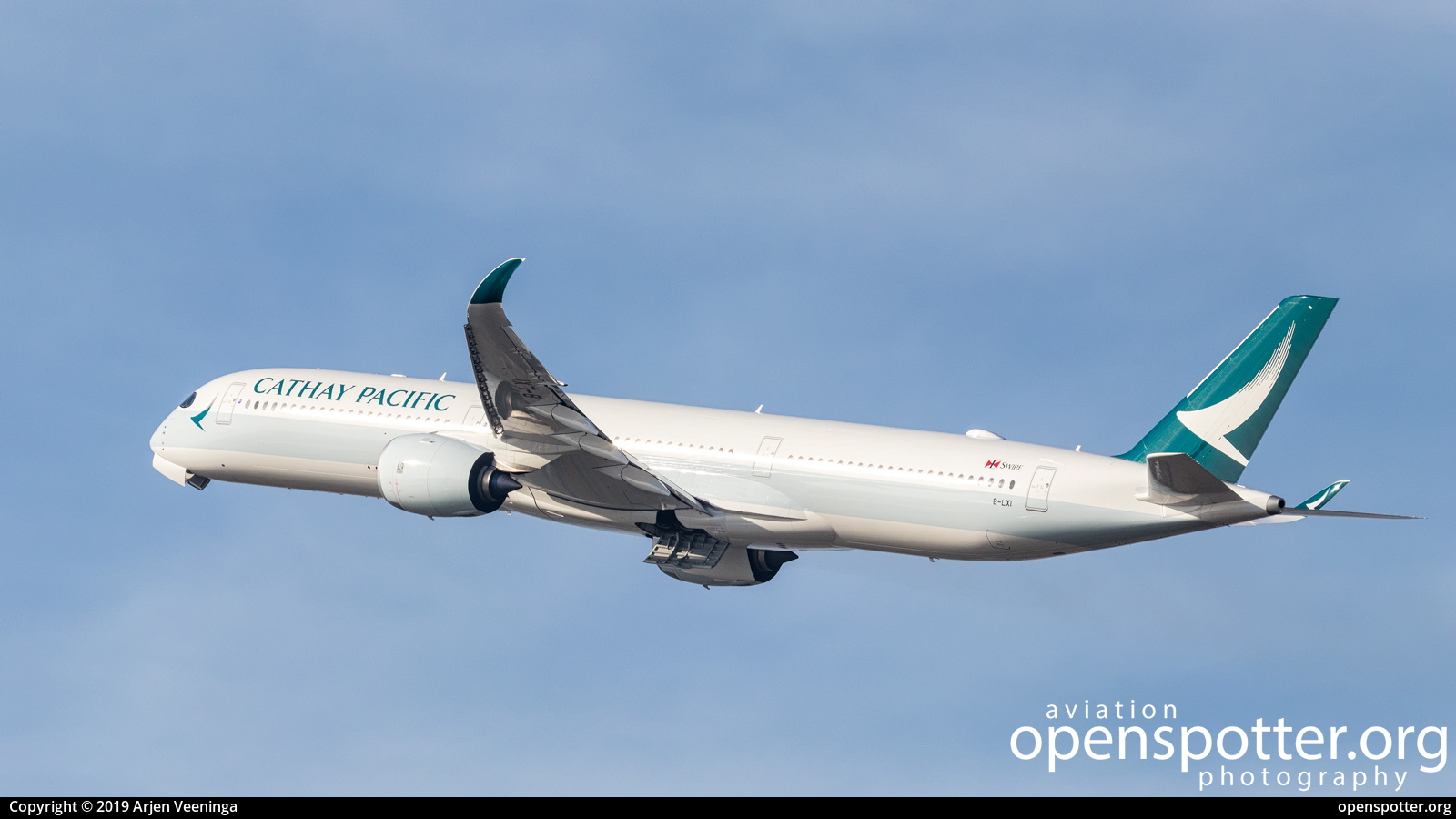 B-LXI - Cathay Pacific Airbus A350-1041 at Schiphol Airport (AMS/EHAM) taken by Arjen Veeninga | openspotter.org | ID: 59313