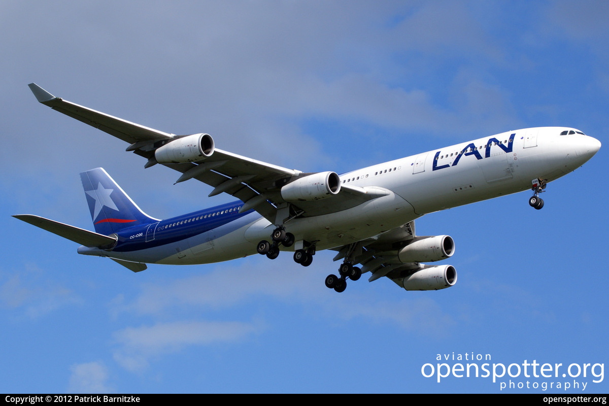 CC-CQG - LAN Airlines Airbus A340-313X at Frankfurt International Airport (FRA/EDDF) taken by Patrick Barnitzke | openspotter.org | ID: 3546