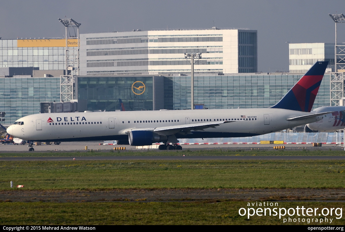 N837MH - Delta Air Lines Boeing 767-432(ER) at Frankfurt International Airport (FRA/EDDF) taken by Mehrad Andrew Watson | openspotter.org | ID: 25906