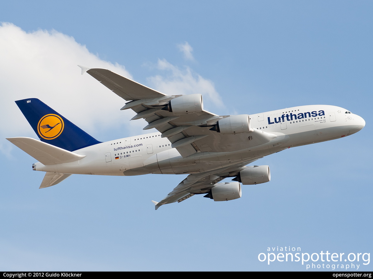 D-AIMH - Lufthansa Airbus A380-841 at Frankfurt International Airport (FRA/EDDF) taken by Guido Klöckner | openspotter.org | ID: 3918