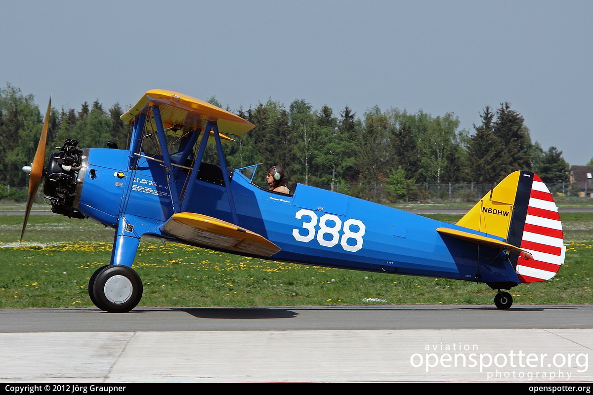 N60HW - Private / Untitled Boeing PT-13D Kaydet (E75) at Braunschweig-Wolfsburg Regional Airport (BWE/EDVE) taken by Jörg Graupner | openspotter.org | ID: 19421