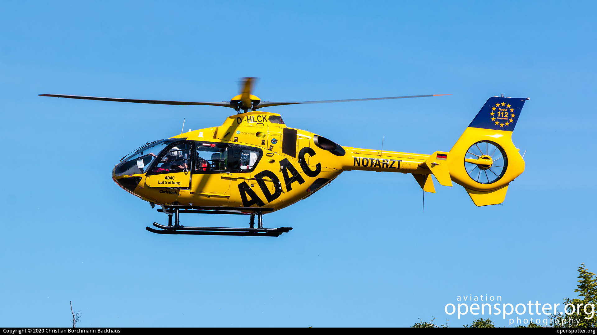 D-HLCK - ADAC Luftrettung Eurocopter EC-135 P2+ (P2i) at off airport (Germany) (YYY/YYYY) taken by Christian Borchmann-Backhaus | openspotter.org | ID: 68834