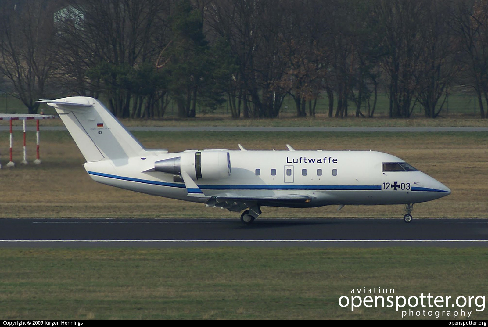 12+03 - German Air Force (Luftwaffe) Bombardier Challenger 601-1A (CL-600-2A12) at Berlin-Tegel Airport (TXL/EDDT) taken by Jürgen Hennings | openspotter.org | ID: 68465