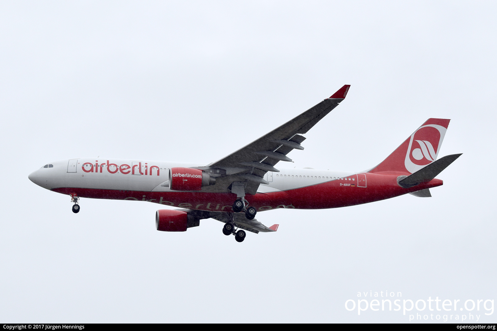 D-ABXF - Air Berlin Airbus A330-223 at Berlin-Schönefeld International Airport (SXF/EDDB) taken by Jürgen Hennings | openspotter.org | ID: 40925