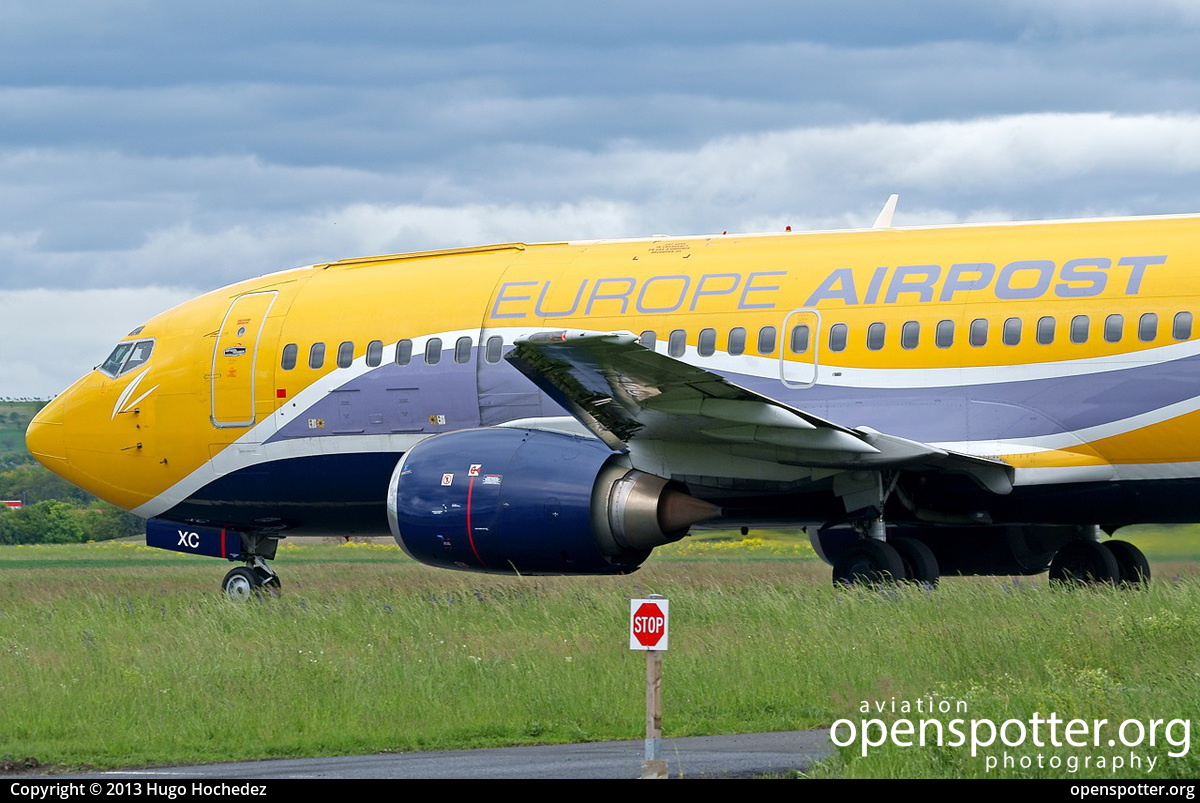 F-GIXC - Europe Airpost Boeing 737-38B(QC) at Clermont-Ferrand Auvergne Airport (CFE/LFLC) taken by Hugo Hochedez | openspotter.org | ID: 7523