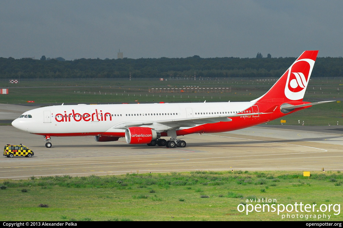 D-ALPA - Air Berlin Airbus A330-223 at Berlin-Tegel Airport (TXL/EDDT) taken by Alexander Pelka | openspotter.org | ID: 9103