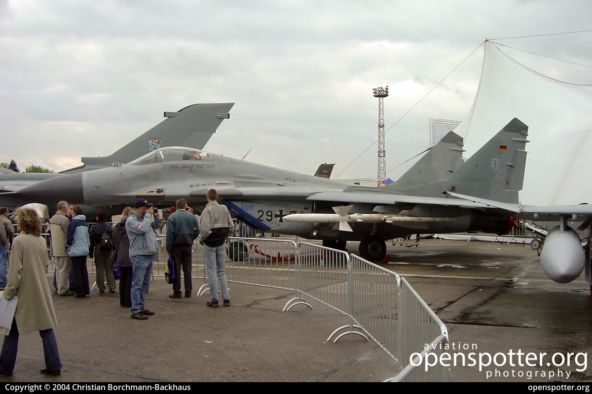 29+04 - German Air Force (Luftwaffe) Mikoyan-Gurevich MiG-29G (9-12A) Fulcrum at Berlin-Schönefeld International Airport (SXF/EDDB) taken by Christian Borchmann-Backhaus | openspotter.org | ID: 499