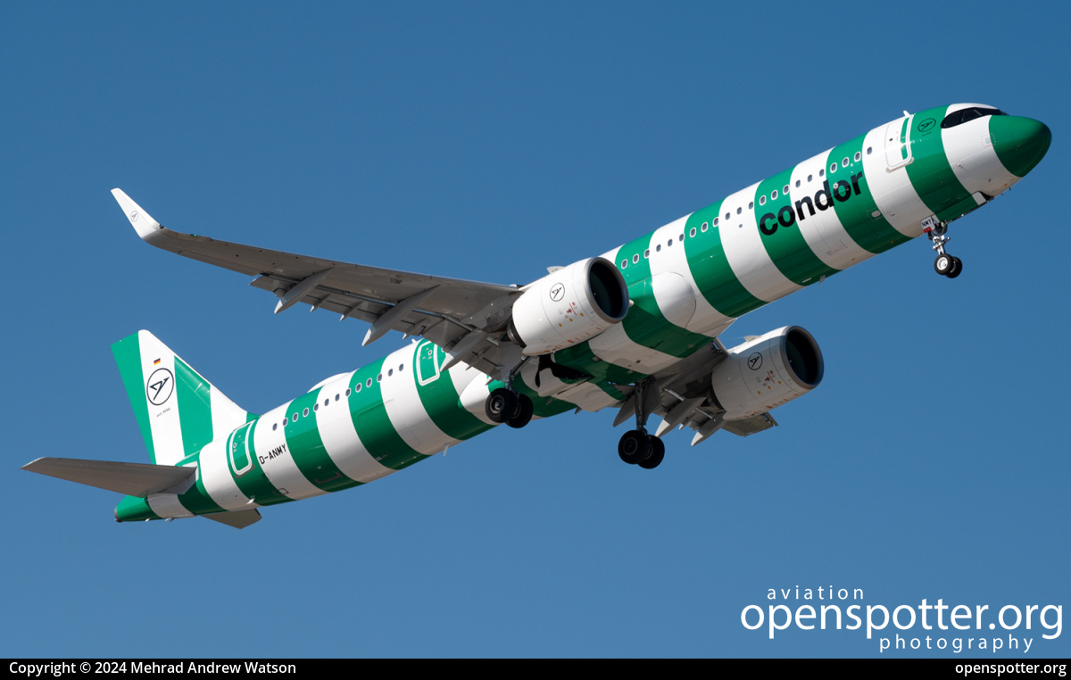D-ANMY - Condor Airbus A321-271NX(WL) at Ioannis Kapodistrias International Airport (Corfu International Airport) (CFU/LGKR) taken by Mehrad Andrew Watson | openspotter.org | ID: 89793