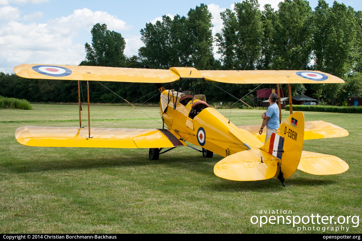 D-EDEM - Private / Untitled De Havilland DH-82A Tiger Moth II at Flugplatz Bienenfarm (EDOI) taken by Christian Borchmann-Backhaus | openspotter.org | ID: 41521