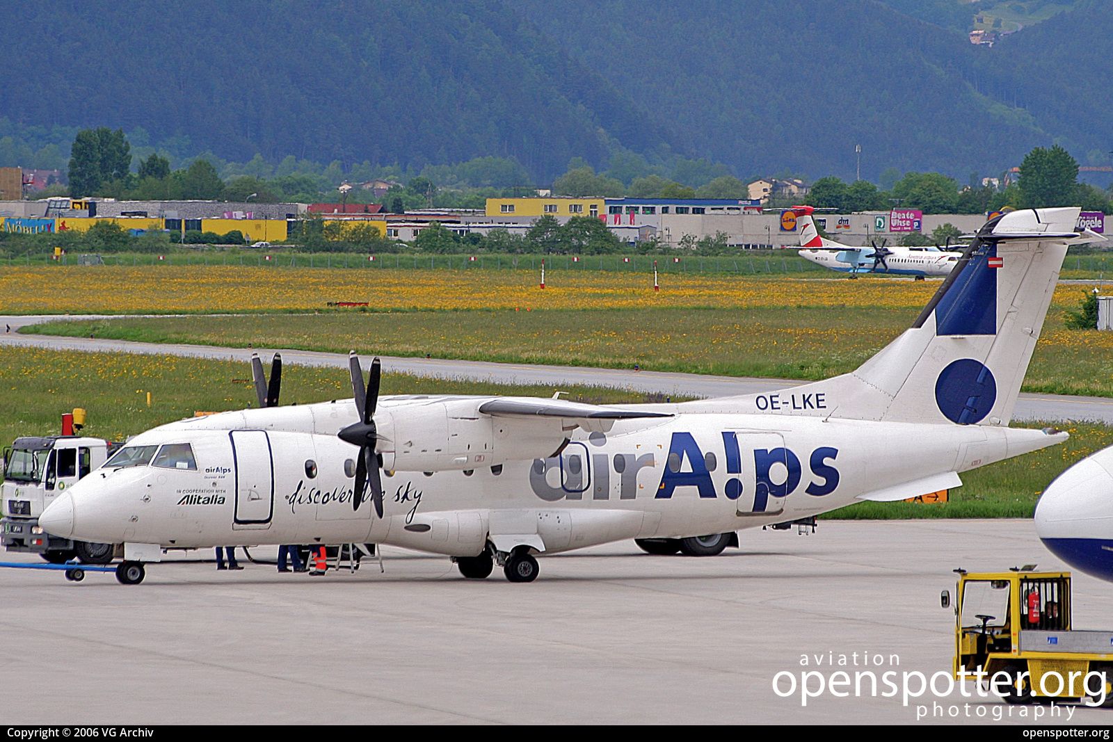 OE-LKE - Air Alps Aviation Dornier 328-110 at Innsbruck Airport (Kranebitten Airport) (INN/LOWI) taken by VG Archiv | openspotter.org | ID: 69327