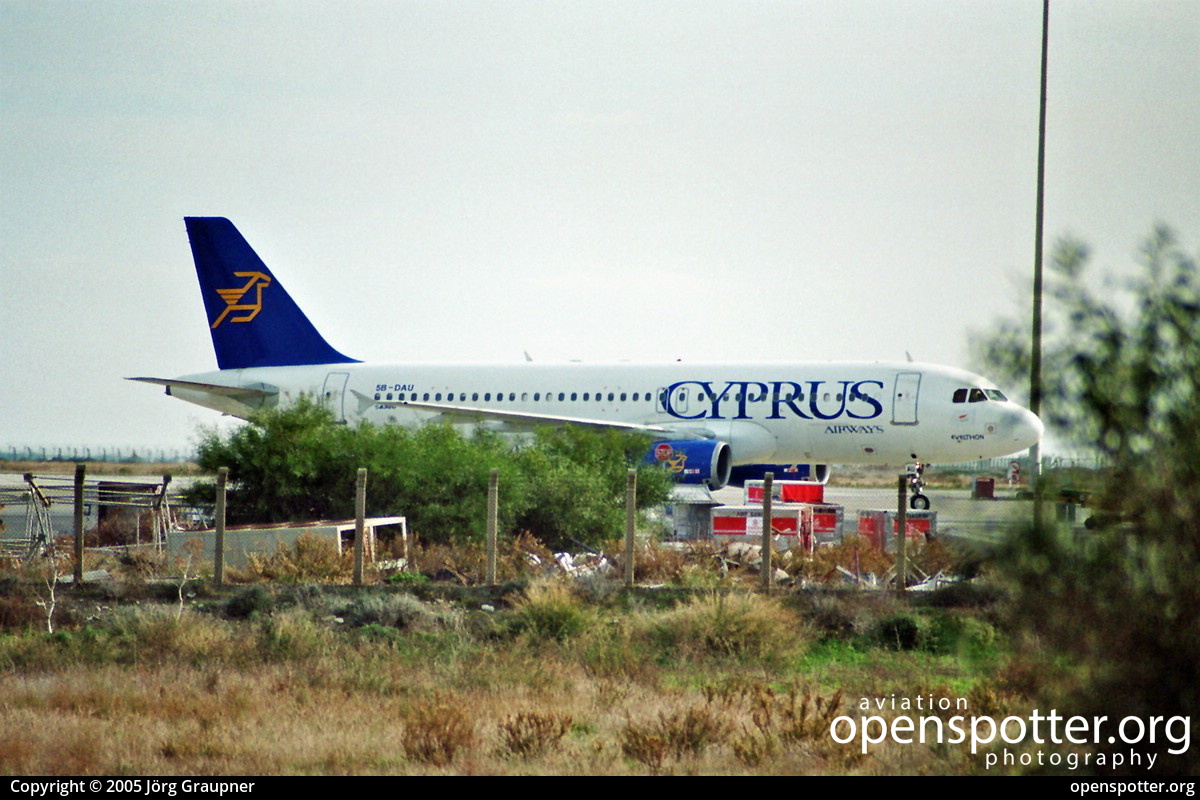 5B-DAU - Cyprus Airways Airbus A320-231 at Larnaca International Airport (LCA/LCLK) taken by Jörg Graupner | openspotter.org | ID: 7757