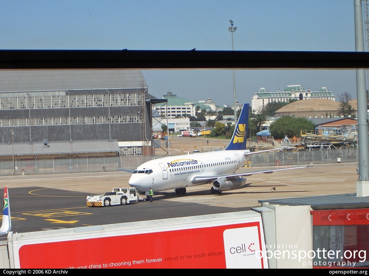 ZS-PIU - Nationwide Airlines Boeing 737-205(A) at OR Tambo International Airport (JNB/FAJS) taken by KD Archiv | openspotter.org | ID: 65818