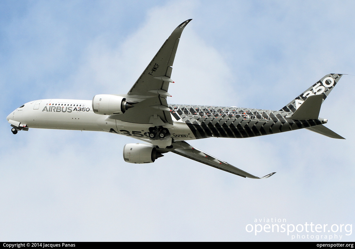 F-WWCF - Airbus Industrie Airbus A350-941 at Toulouse Blagnac International Airport (TLS/LFBO) taken by Jacques Panas | openspotter.org | ID: 13846