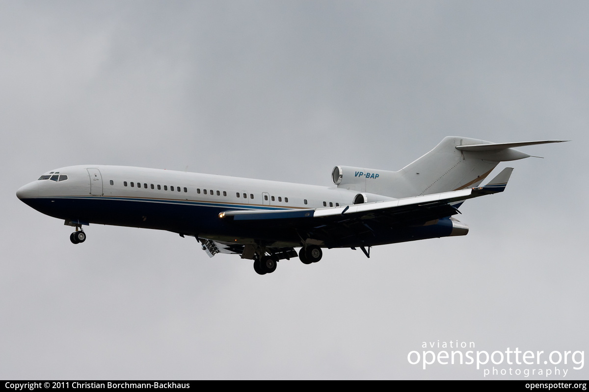 VP-BAP - Private / Untitled Boeing 727-21RE at Berlin-Schönefeld International Airport (SXF/EDDB) taken by Christian Borchmann-Backhaus | openspotter.org | ID: 1538