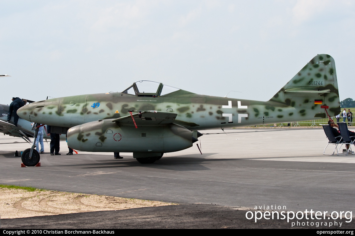 D-IMTT - Messerschmitt Stiftung Messerschmitt Me-262A-1C at Berlin-Schönefeld International Airport (SXF/EDDB) taken by Christian Borchmann-Backhaus | openspotter.org | ID: 29