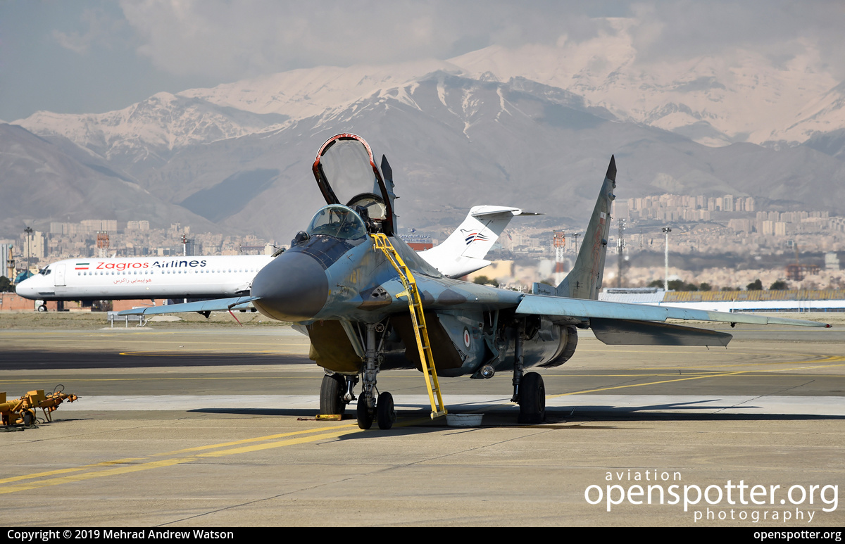 3-6117 - Iran - Air Force Mikoyan-Gurevich MiG-29A (9-12A) Fulcrum at Mehrabad International Airport (THR/OIII) taken by Mehrad Andrew Watson | openspotter.org | ID: 59512