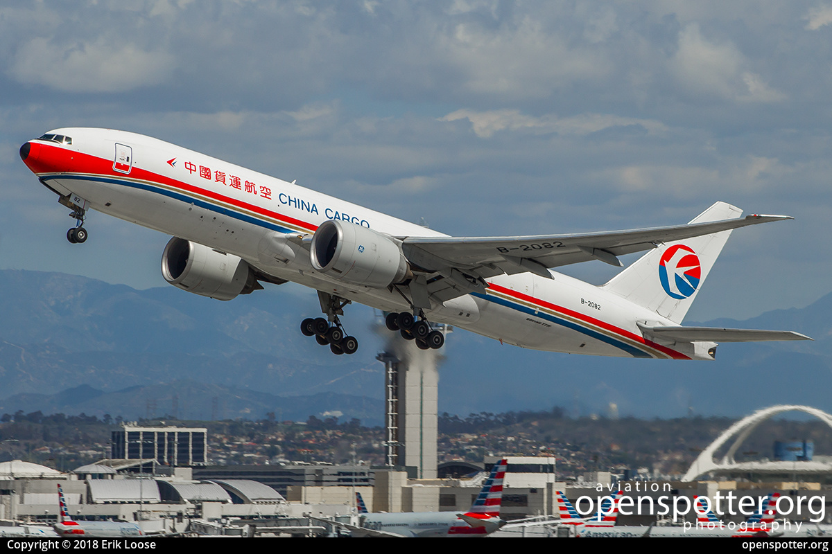 B-2082 - China Cargo Airlines Boeing 777-F6N at Los Angeles International Airport (LAX/KLAX) taken by Erik Loose | openspotter.org | ID: 66077