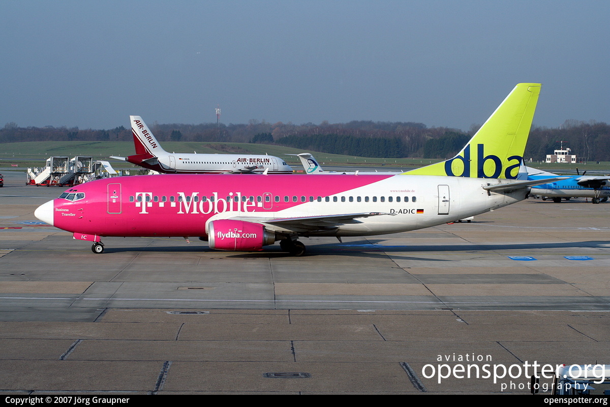 D-ADIC - dba Boeing 737-36Q at Hamburg Airport (Fuhlsbüttel Airport) (HAM/EDDH) taken by Jörg Graupner | openspotter.org | ID: 4930