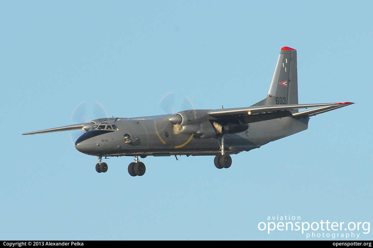 603 - Hungarian Air Force Antonov An-26 at Berlin-Tegel Airport (TXL/EDDT) taken by Alexander Pelka | openspotter.org | ID: 19845