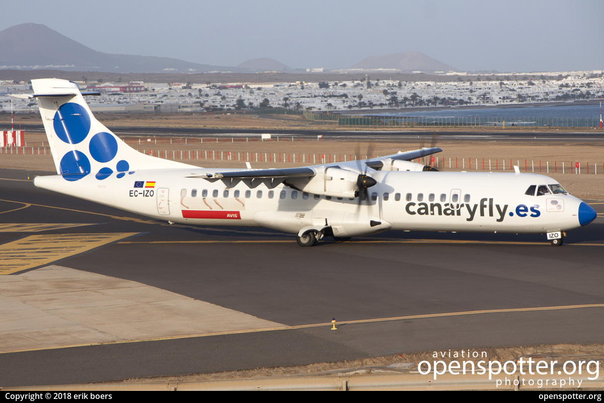 EC-IZO - Canary Fly ATR 72-500 (72-212A) at Lanzarote Airport (ACE/GCRR) taken by erik boers | openspotter.org | ID: 57804