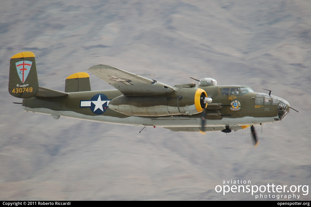 N8195H - Private / Untitled North American B-25J Mitchell at Nellis Air Force Base (LSV/KLSV) taken by Roberto Riccardi | openspotter.org | ID: 37882