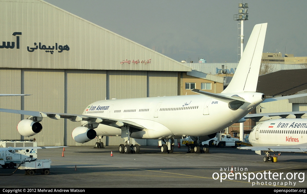 EP-APA - Iran Aseman Airlines Airbus A340-311 at Mehrabad International Airport (THR/OIII) taken by Mehrad Andrew Watson | openspotter.org | ID: 4747
