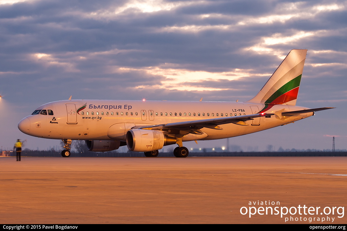 LZ-FBA - Bulgaria Air Airbus A319-112 at Sofia Airport (SOF/LBSF) taken by Pavel Bogdanov | openspotter.org | ID: 26618