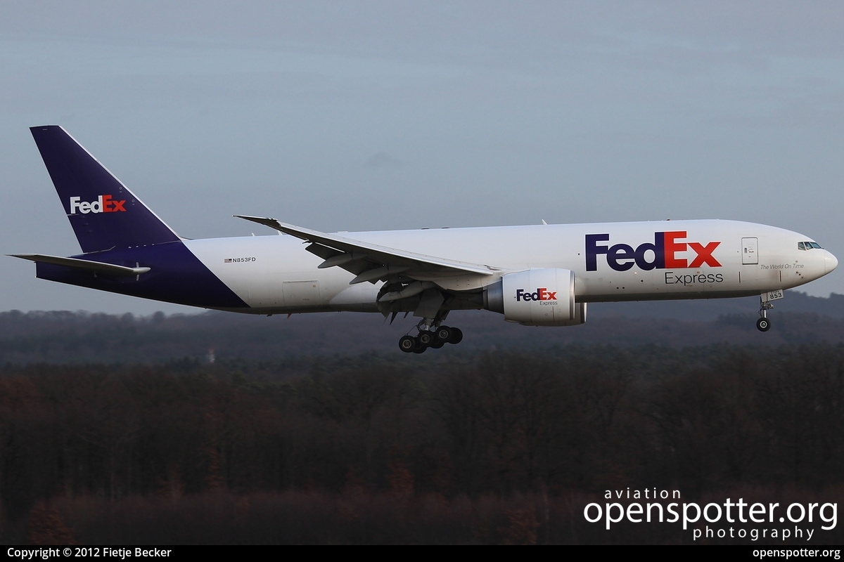 N853FD - Federal Express Boeing 777-FS2 at Cologne Bonn Airport (Köln/Bonn - Konrad Adenauer) (CGN/EDDK) taken by Fietje Becker | openspotter.org | ID: 5750