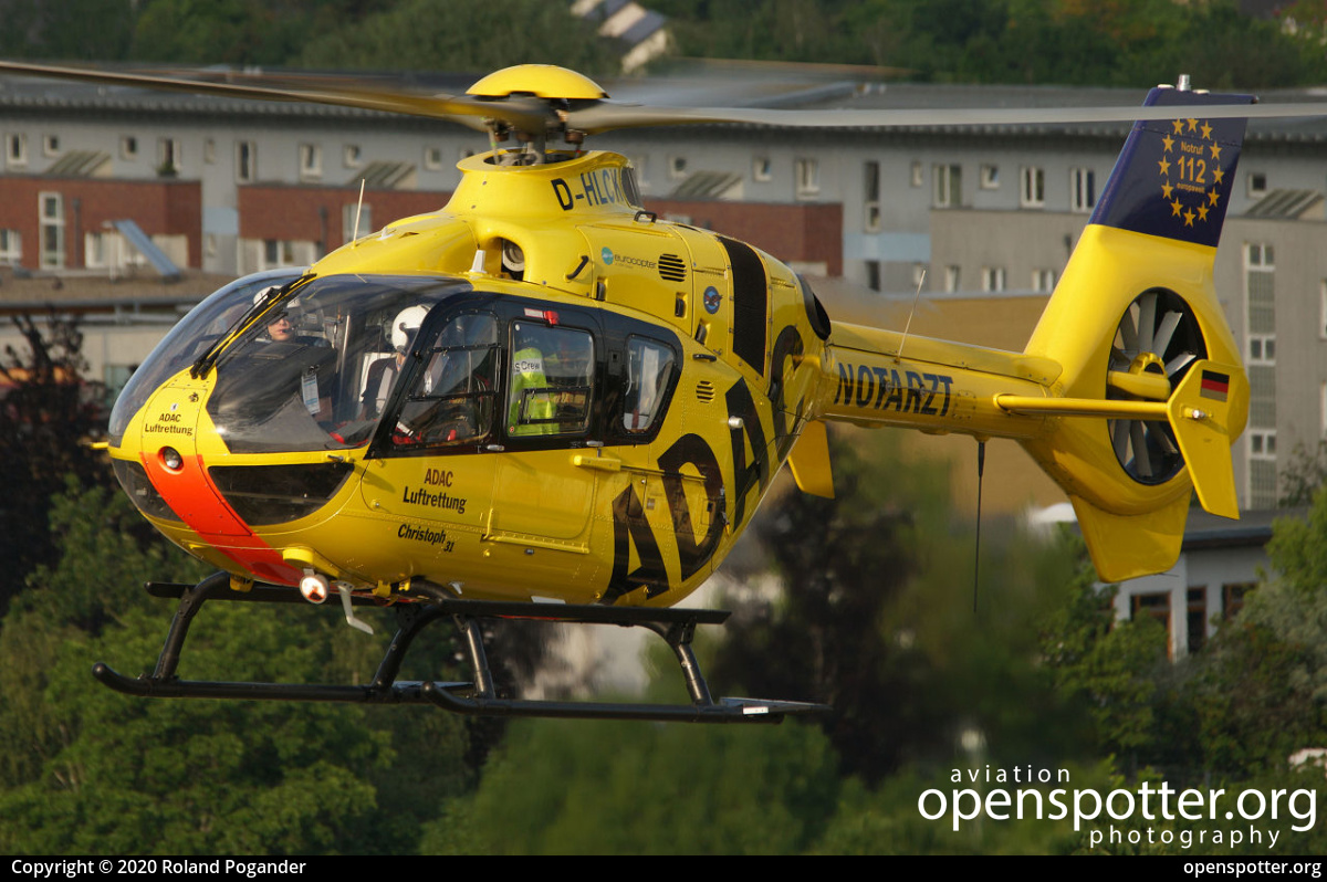 D-HLCK - ADAC Luftrettung Eurocopter EC-135 P2+ (P2i) at off airport (Germany) (YYY/YYYY) taken by Roland Pogander | openspotter.org | ID: 69013