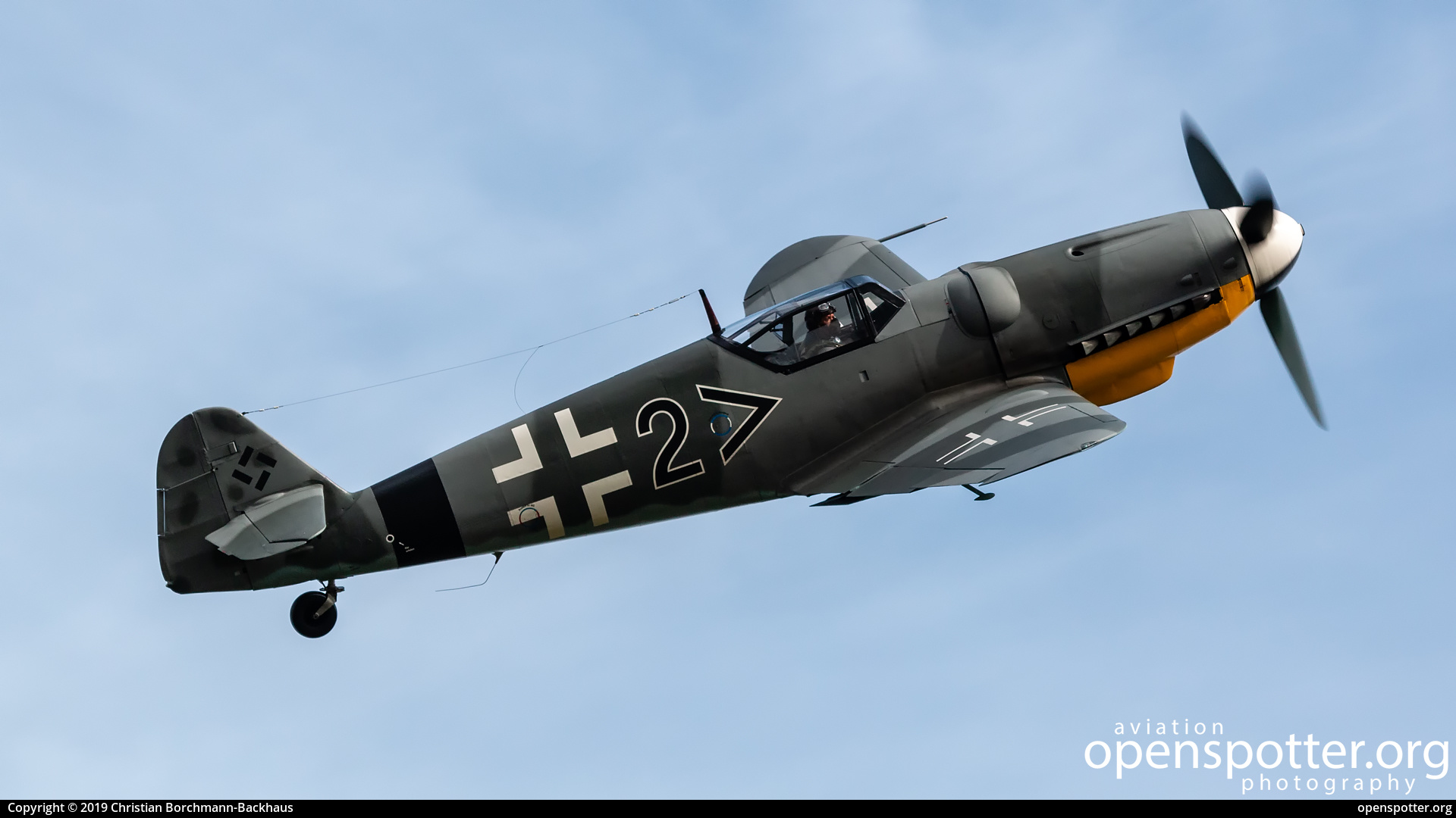 D-FMGV - Private / Untitled Messerschmitt Bf-109 G-14 at Heringsdorf Airport (HDF/EDAH) taken by Christian Borchmann-Backhaus | openspotter.org | ID: 64788