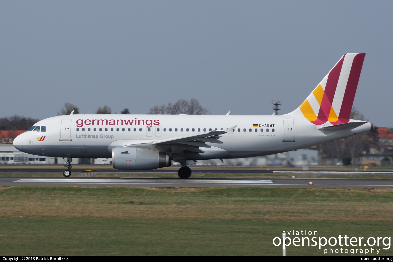 D-AGWT - Germanwings Airbus A319-132 at Berlin-Tegel Airport (TXL/EDDT) taken by Patrick Barnitzke | openspotter.org | ID: 63965