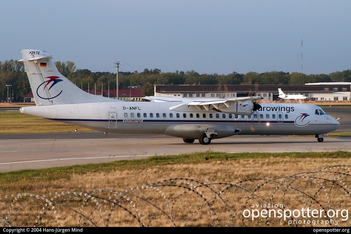 D-ANFL - Eurowings ATR 72-500 (72-212A) at Berlin-Tegel Airport (TXL/EDDT) taken by Hans-Jürgen Mind | openspotter.org | ID: 38441