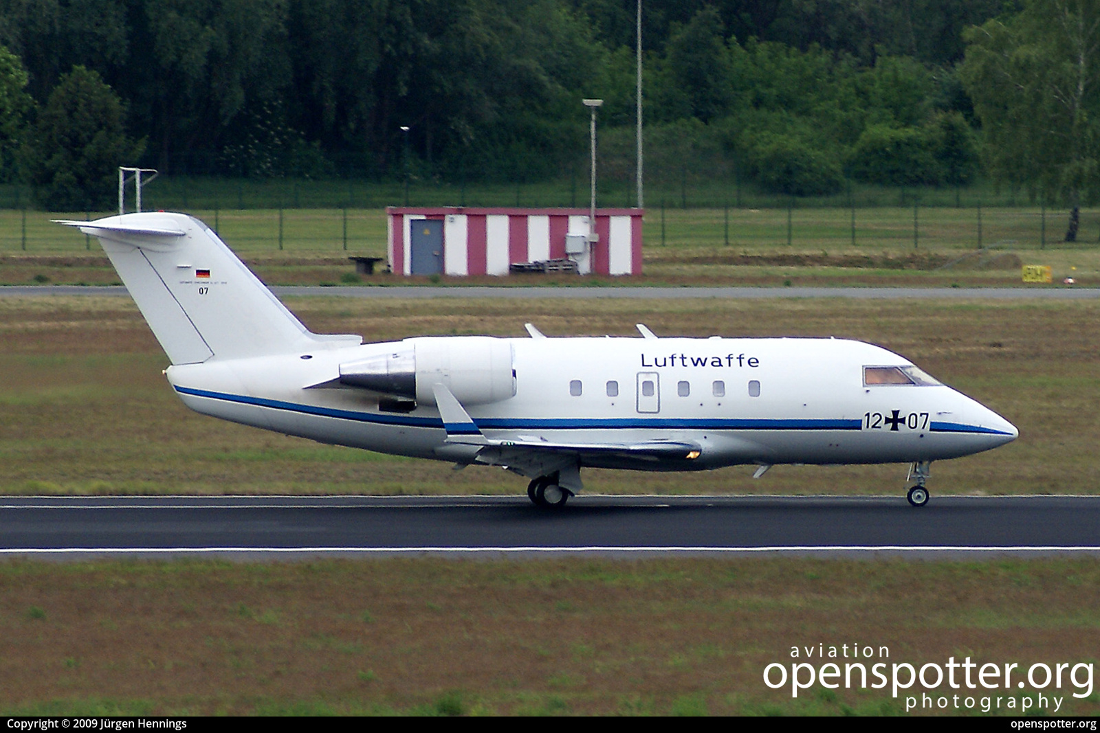 12+07 - Luftwaffe (German Air Force) Bombardier Challenger 601-1A (CL-600-2A12) at Berlin-Tegel Airport (TXL/EDDT) taken by Jürgen Hennings | openspotter.org | ID: 68460