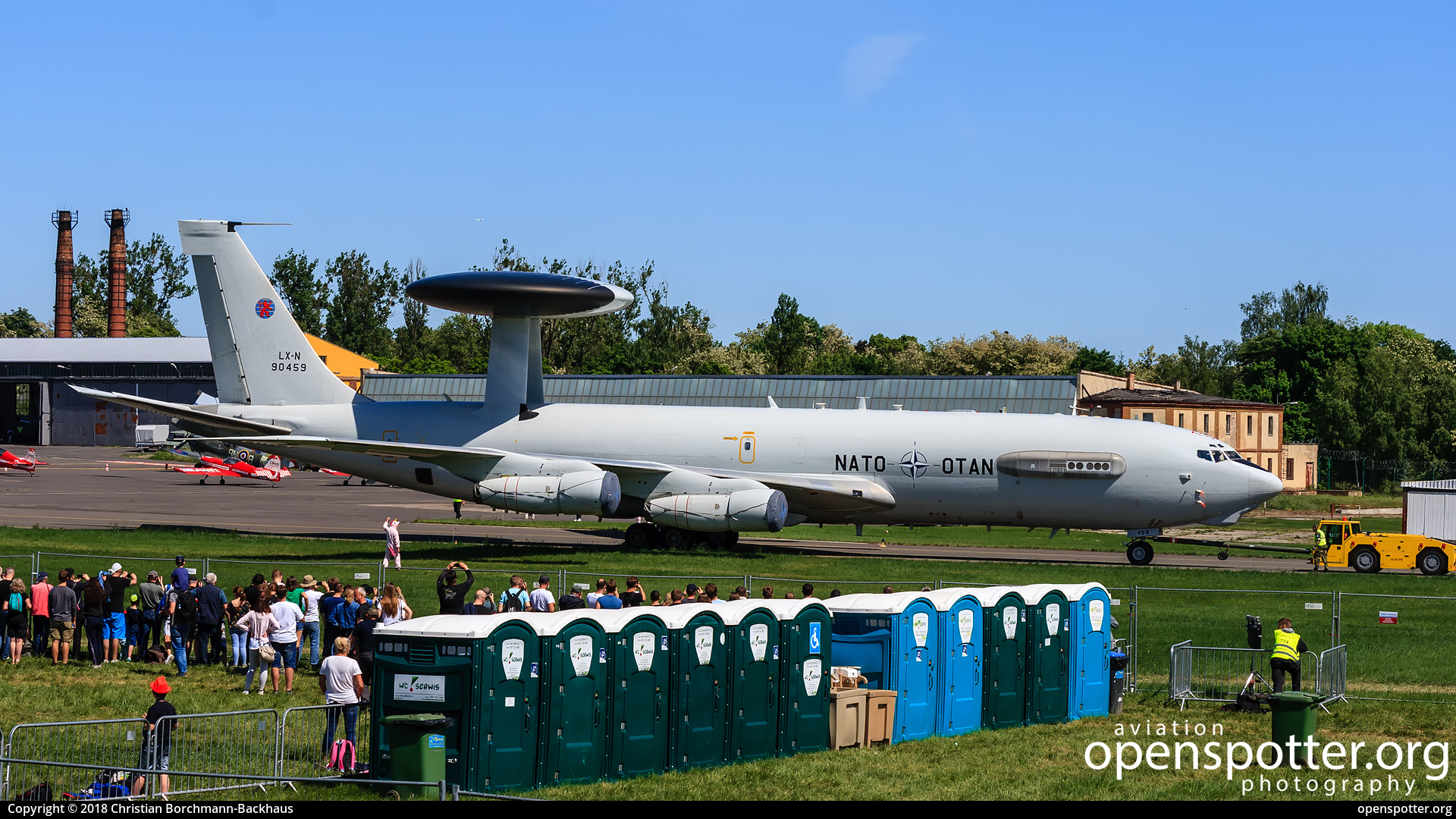 LX-N90459 - NATO / OTAN	 Boeing E-3A Sentry (707-300) at Poznan-Lawica (POZ/EPPO) taken by Christian Borchmann-Backhaus | openspotter.org | ID: 58337