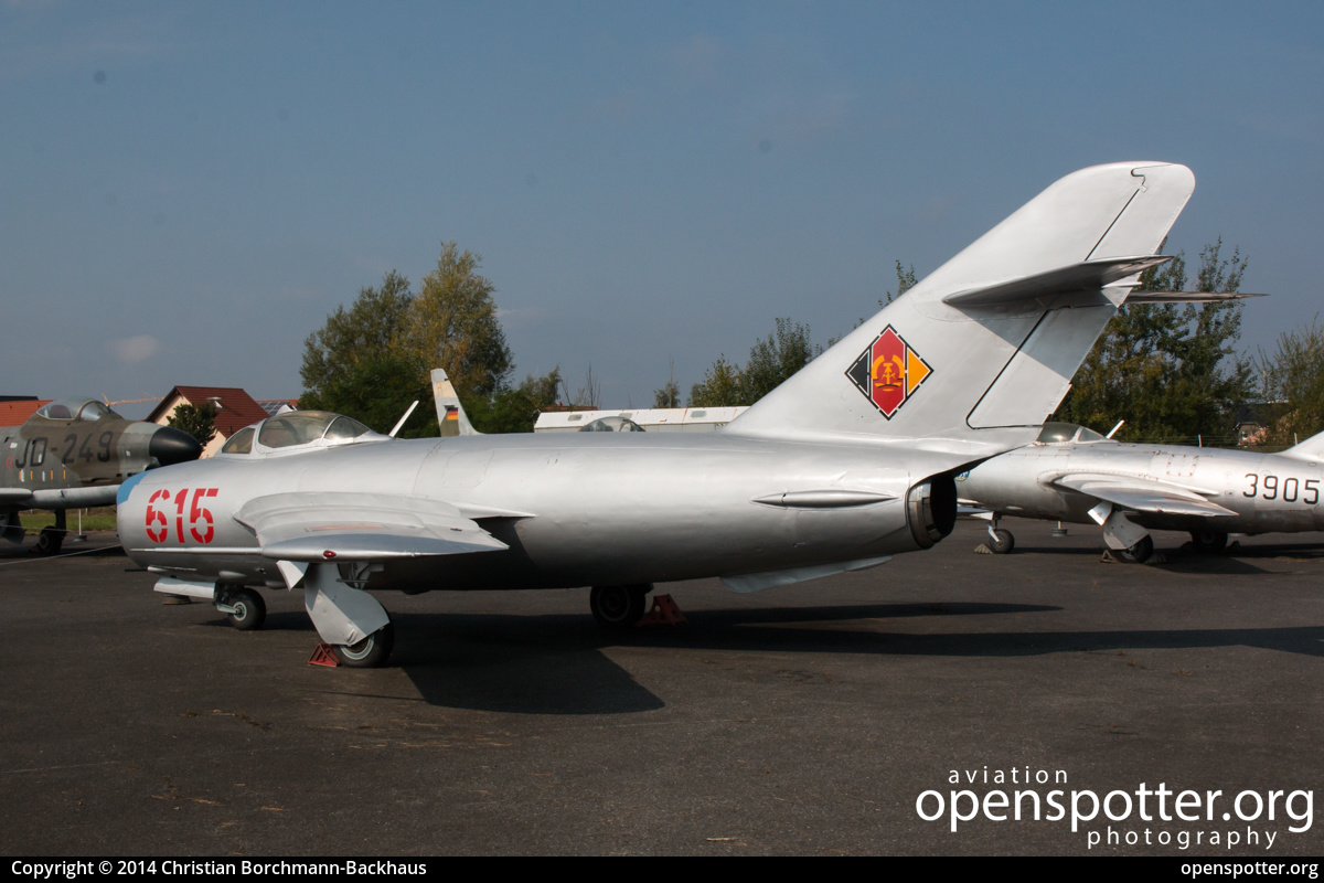 615 - Luftstreitkräfte der DDR (East German Air Force) Mikoyan-Gurevich MiG-17PF Fresco at RAF Gatow (GWW/EDBG) taken by Christian Borchmann-Backhaus | openspotter.org | ID: 50060