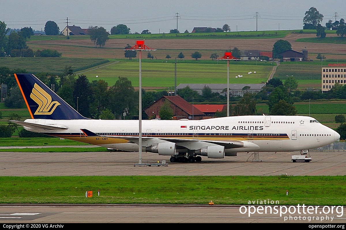 9V-SMY - Singapore Airlines Boeing 747-412 at Zurich International Airport (ZRH/LSZH) taken by VG Archiv | openspotter.org | ID: 68890