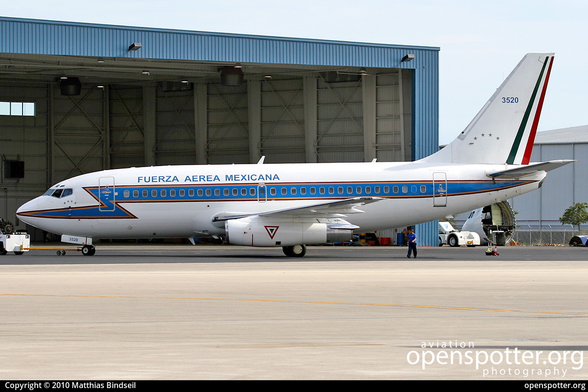 3520 - Mexico Air Force (Fuerza Aerea Mexicana) Boeing 737-2B7(A) at Opa-locka Airport (OPF/KOPF) taken by Matthias Bindseil | openspotter.org | ID: 14164